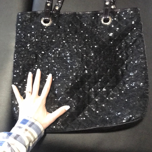 Sparkly Black Tote - Picture 3 of 3